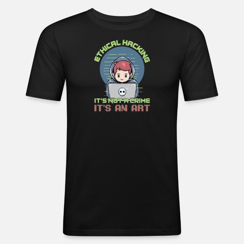 Hacker Programmer Developer Computer Science - Men's Slim Fit T-Shirt - black