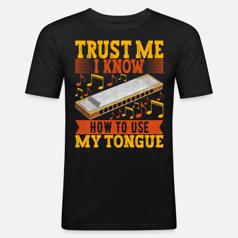 Harmonica Harmonica - Men's Slim Fit T-Shirt - black