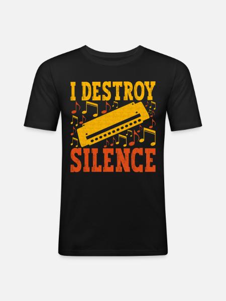 Harmonica Harmonica - Men's Slim Fit T-Shirt - black