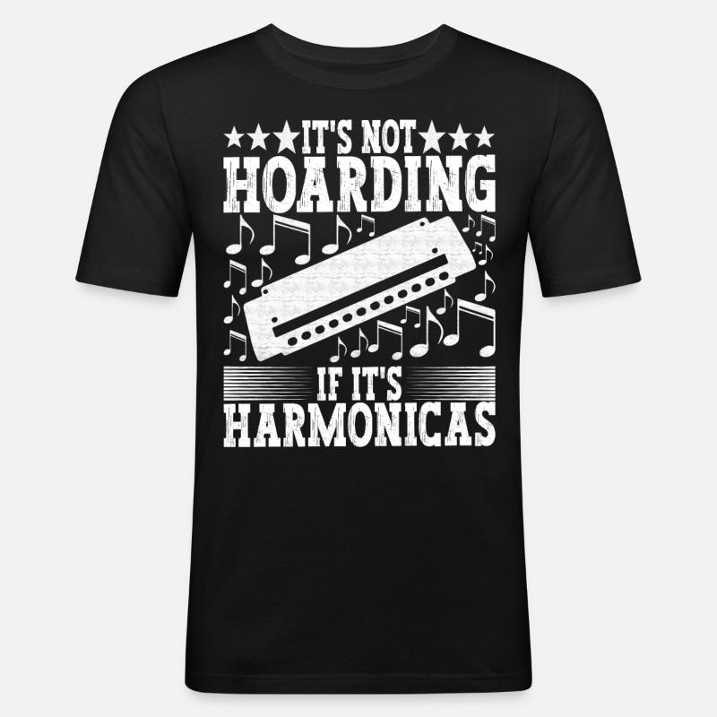 Harmonica Harmonica - T-shirt près du corps Homme - noir