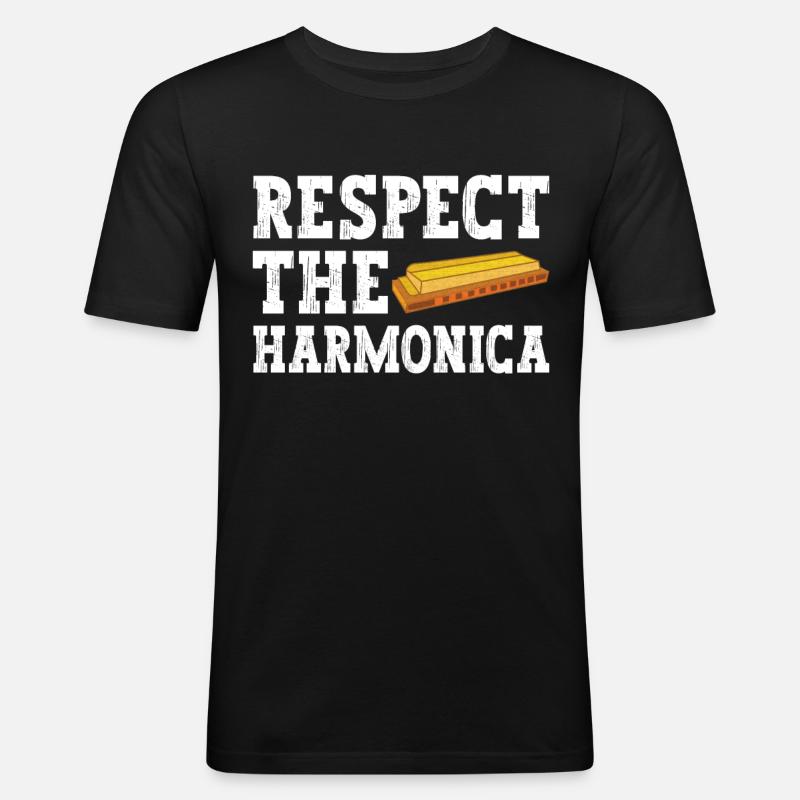 Harmonica Harmonica - Men's Slim Fit T-Shirt - black