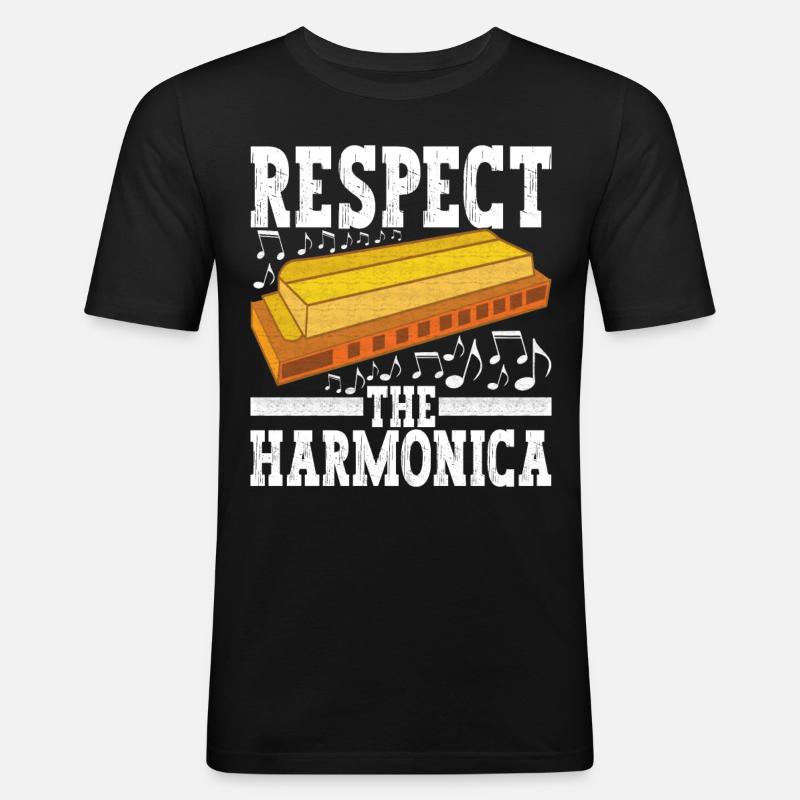 Harmonica Harmonica - Men's Slim Fit T-Shirt - black