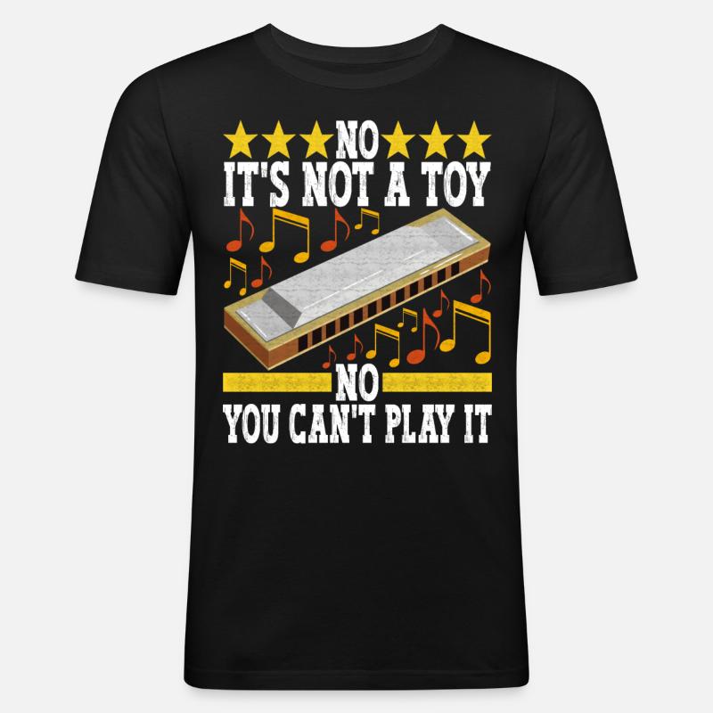 Harmonica Harmonica - T-shirt près du corps Homme - noir
