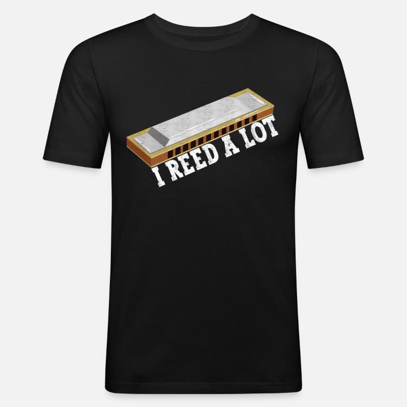 Harmonica Harmonica - T-shirt près du corps Homme - noir