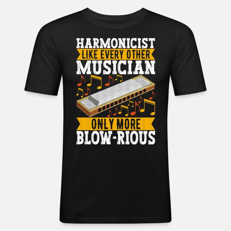 Harmonica Harmonica - Men's Slim Fit T-Shirt - black