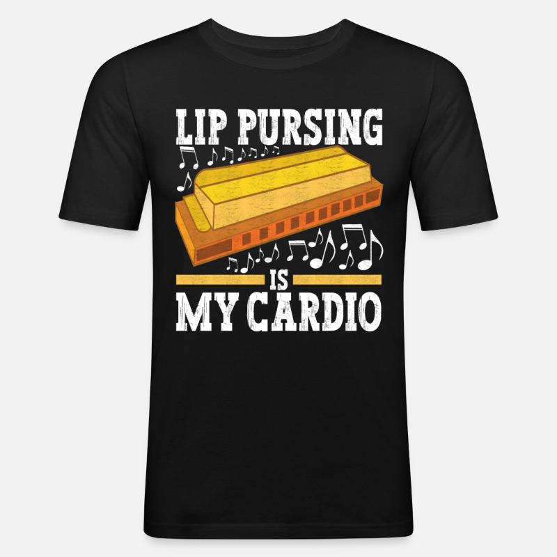 Harmonica Harmonica - T-shirt près du corps Homme - noir