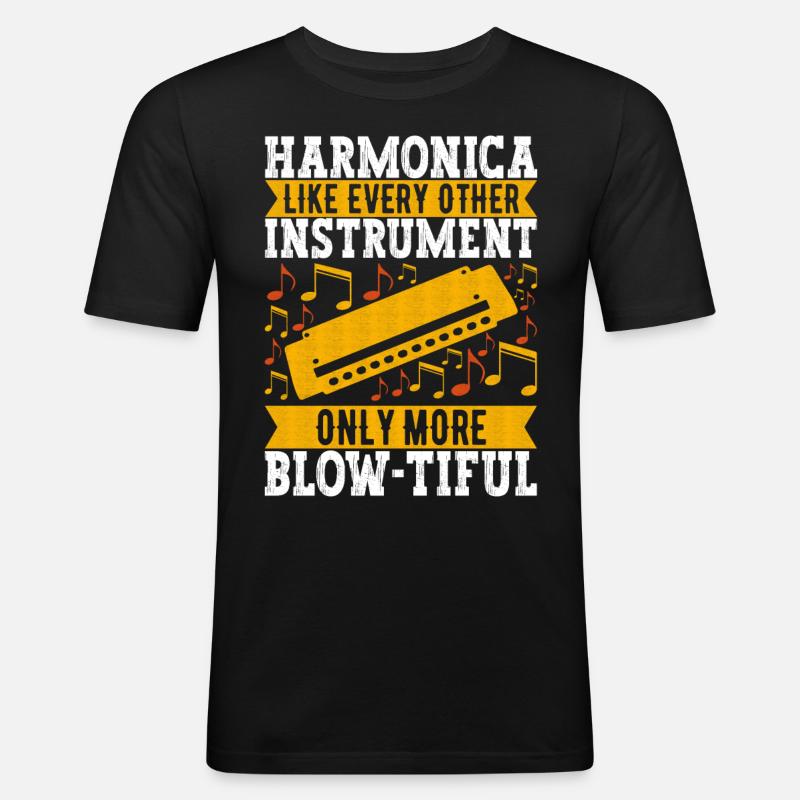 Harmonica Harmonica - Men's Slim Fit T-Shirt - black