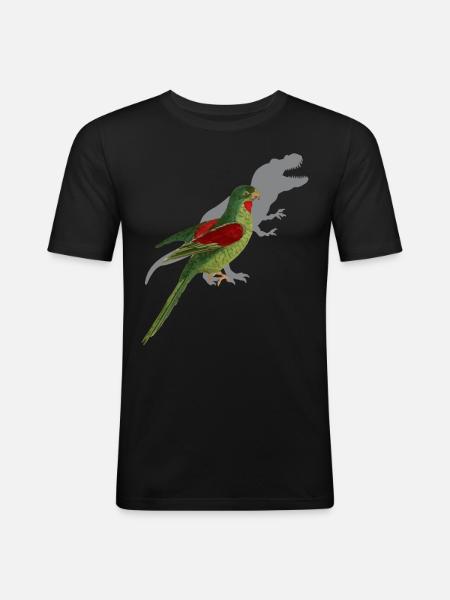 Parakeet Funny saying - Men's Slim Fit T-Shirt - black