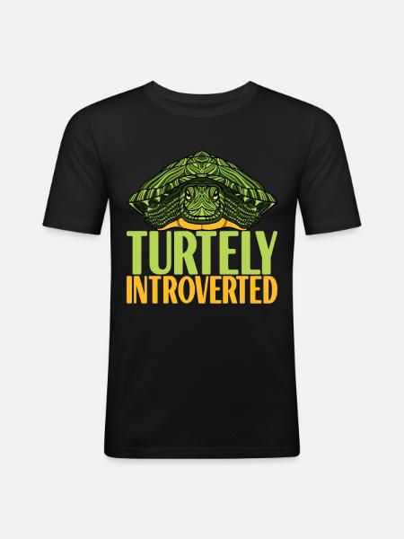 Turtle Turtle Aquatic turtle - Men's Slim Fit T-Shirt - black