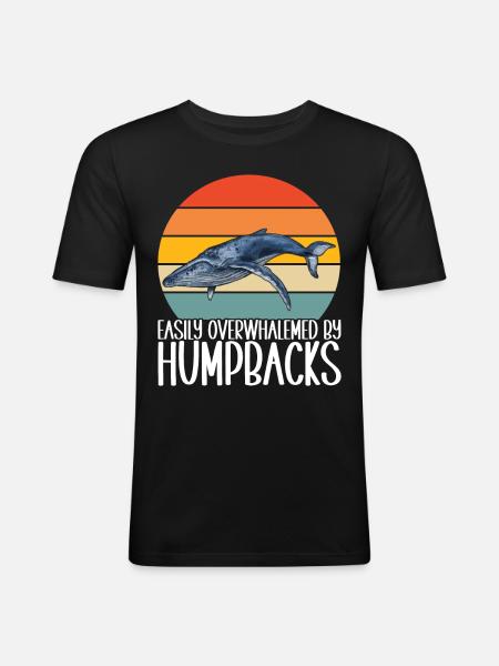 Whale Watchers - Men's Slim Fit T-Shirt - black