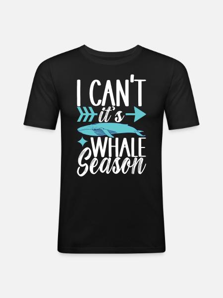 Whale Watchers - Men's Slim Fit T-Shirt - black