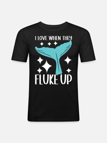 Whale Watchers - Men's Slim Fit T-Shirt - black