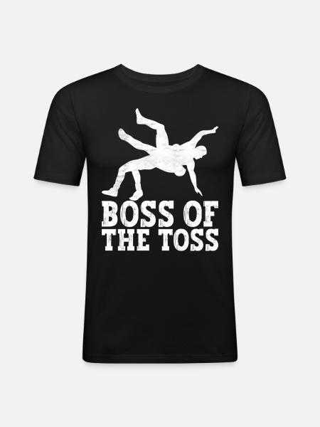 Lutte Lutteurs Lutteurs - T-shirt près du corps Homme - noir