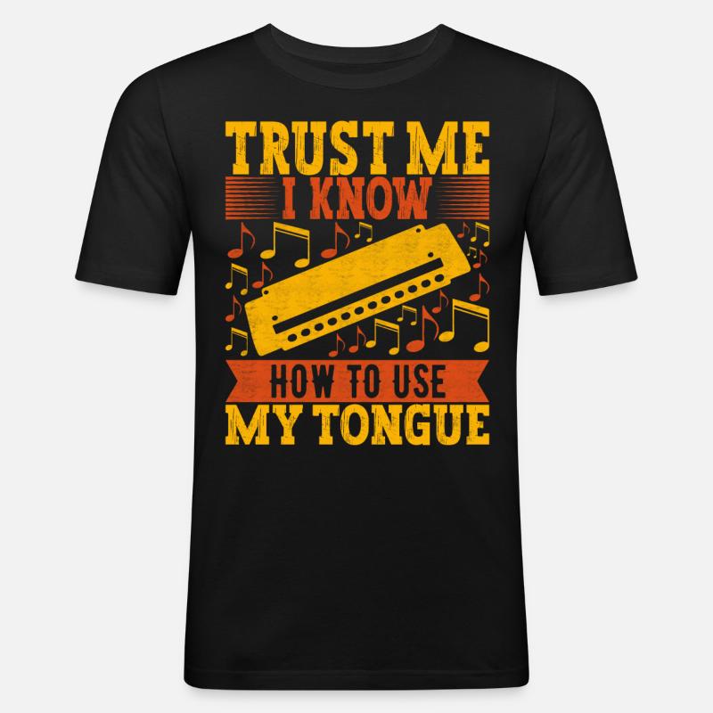 Harmonica Harmonica - T-shirt près du corps Homme - noir