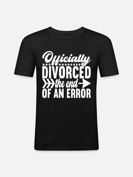 Divorce Divorced - Men's Slim Fit T-Shirt - black