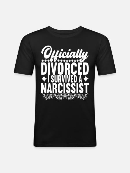Divorce Divorced - Men's Slim Fit T-Shirt - black