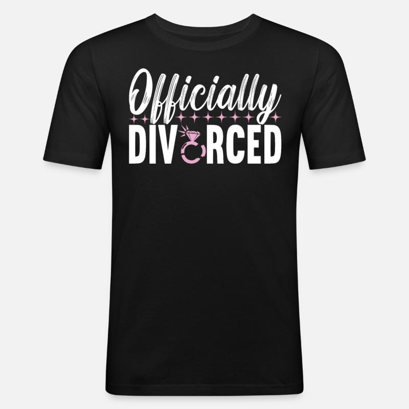 Divorce Divorced - Men's Slim Fit T-Shirt - black