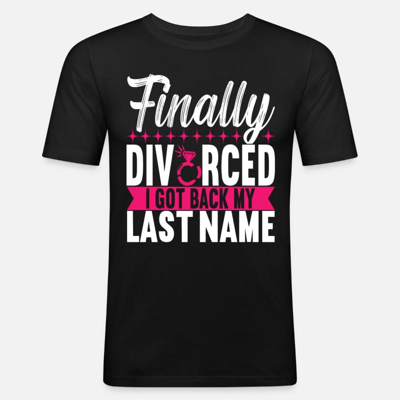 Divorce Divorced - Men's Slim Fit T-Shirt - black