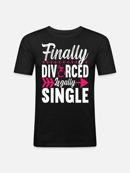 Divorce Divorced - Men's Slim Fit T-Shirt - black