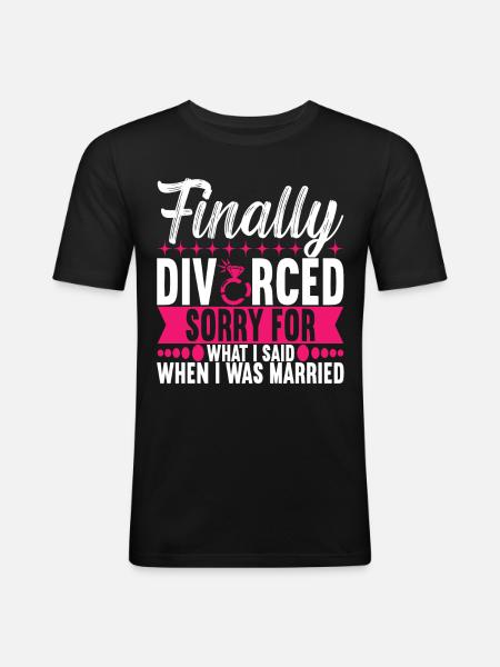 Divorce Divorced - Men's Slim Fit T-Shirt - black