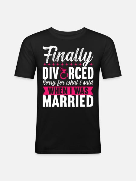 Divorce Divorced - Men's Slim Fit T-Shirt - black