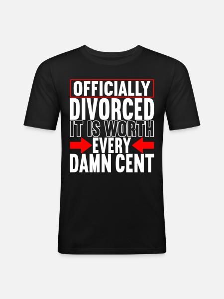 Divorce Divorced - Men's Slim Fit T-Shirt - black