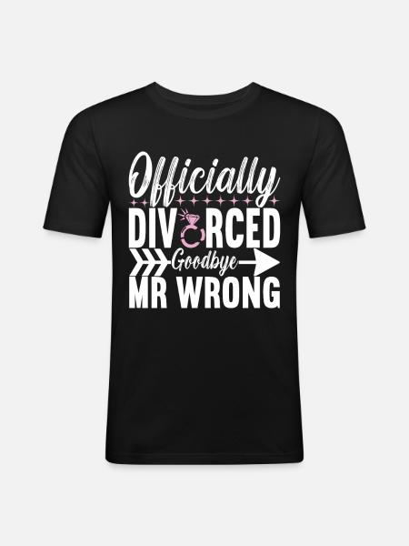 Divorce Divorced - Men's Slim Fit T-Shirt - black
