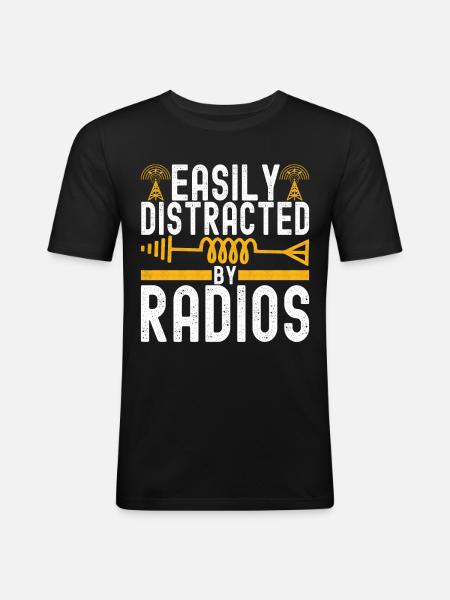 Ham Radio Ham Funker - Männer Slim Fit T-Shirt - Schwarz
