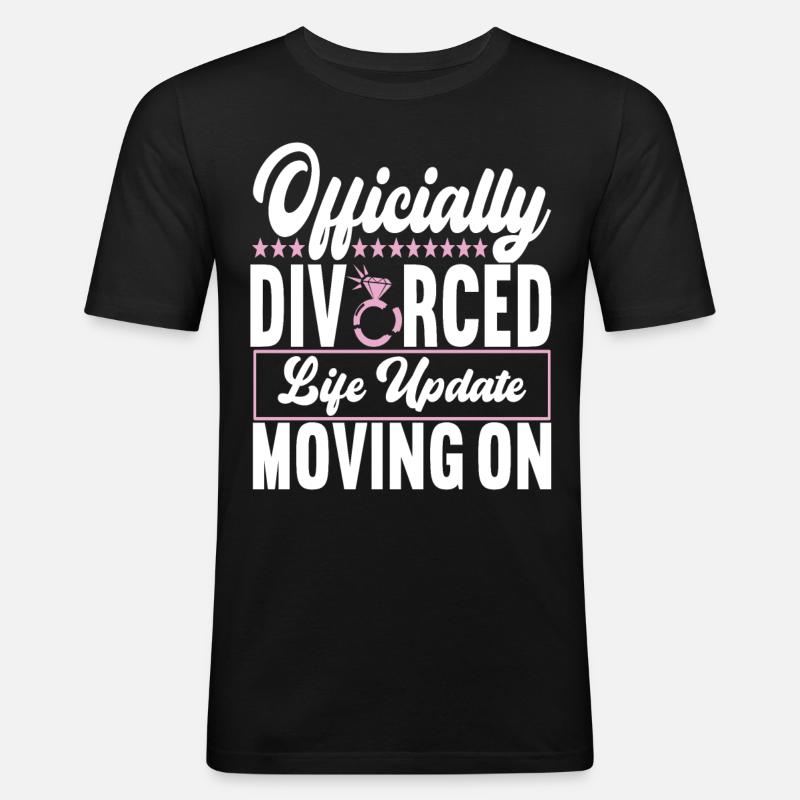 Divorce Divorced - Men's Slim Fit T-Shirt - black