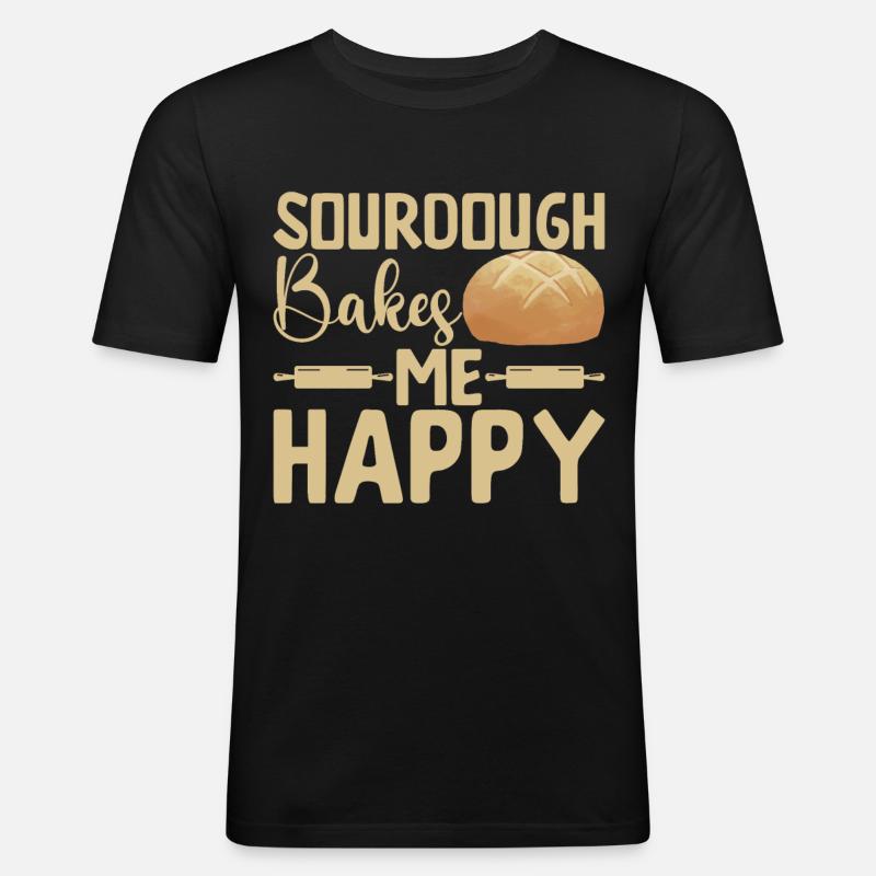 Bäcker Bäckerei Backen - Männer Slim Fit T-Shirt - Schwarz