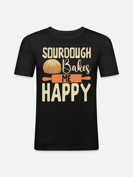 Bäcker Bäckerei Backen - Männer Slim Fit T-Shirt - Schwarz