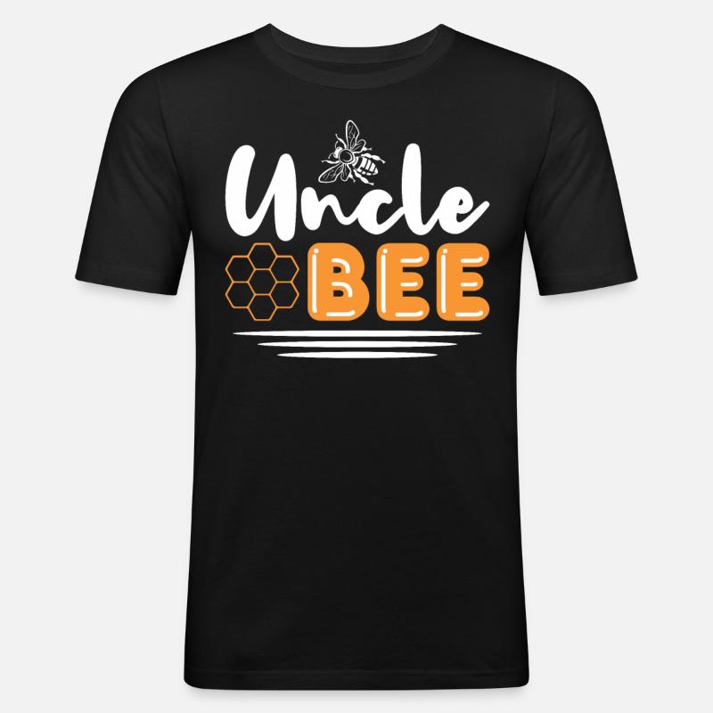 Uncle Bee - Männer Slim Fit T-Shirt - Schwarz