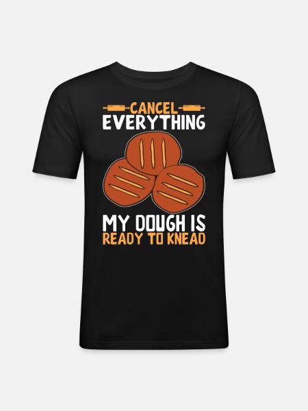 Bäcker Bäckerei Backen - Männer Slim Fit T-Shirt - Schwarz