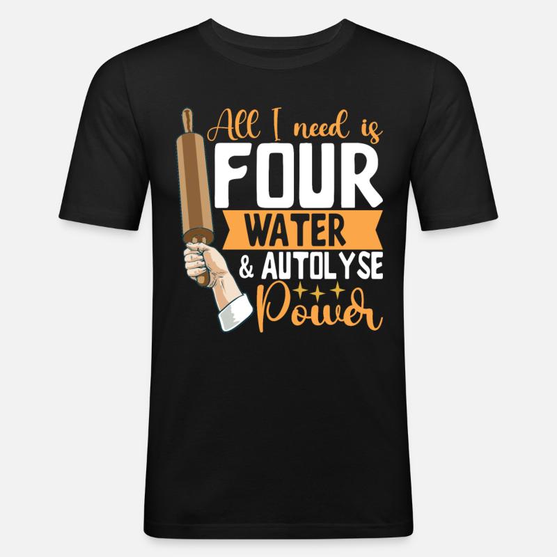 Bäcker Bäckerei Backen - Männer Slim Fit T-Shirt - Schwarz