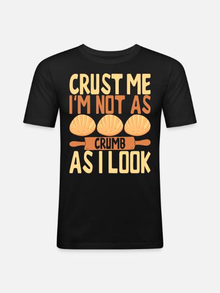 Bäcker Bäckerei Backen - Männer Slim Fit T-Shirt - Schwarz