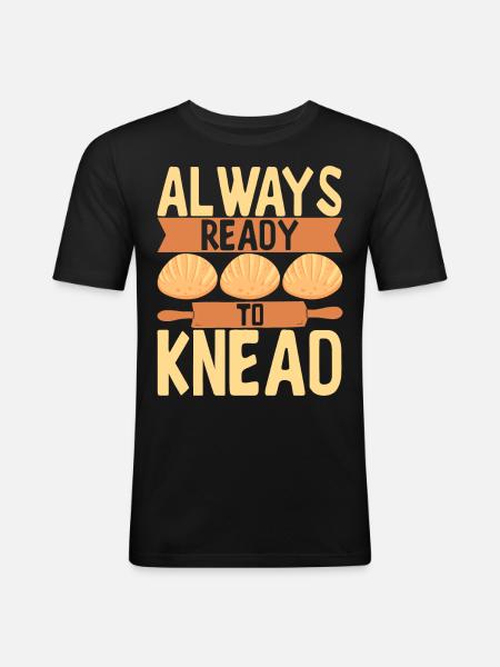 Bäcker Bäckerei Backen - Männer Slim Fit T-Shirt - Schwarz