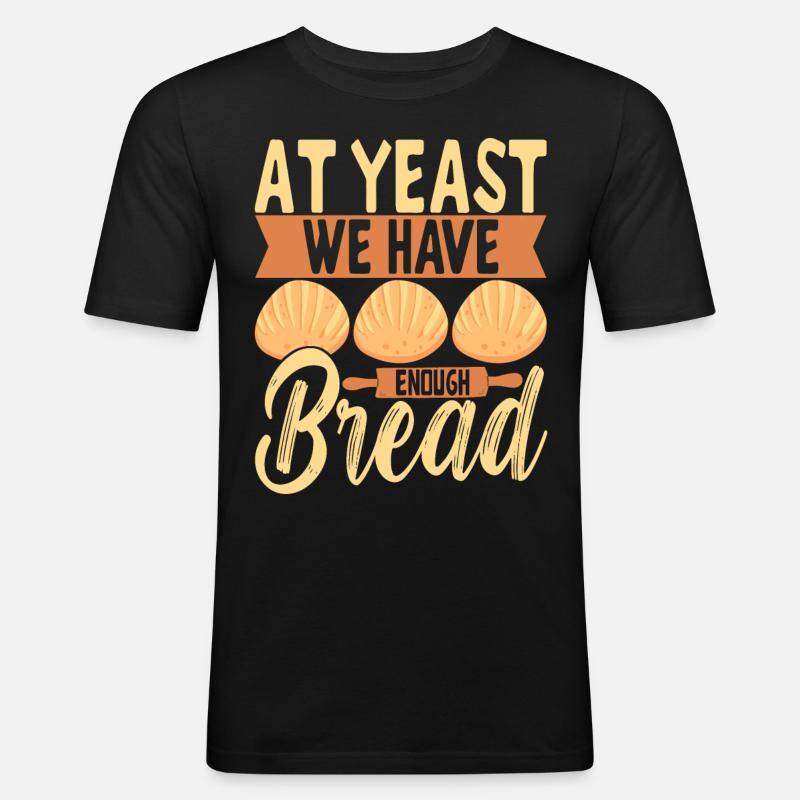 Bäcker Bäckerei Backen - Männer Slim Fit T-Shirt - Schwarz