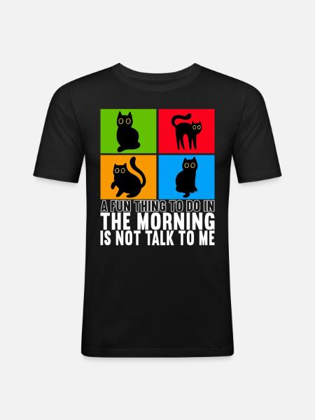 Cats Misanthrope Sarcasm - Men's Slim Fit T-Shirt - black