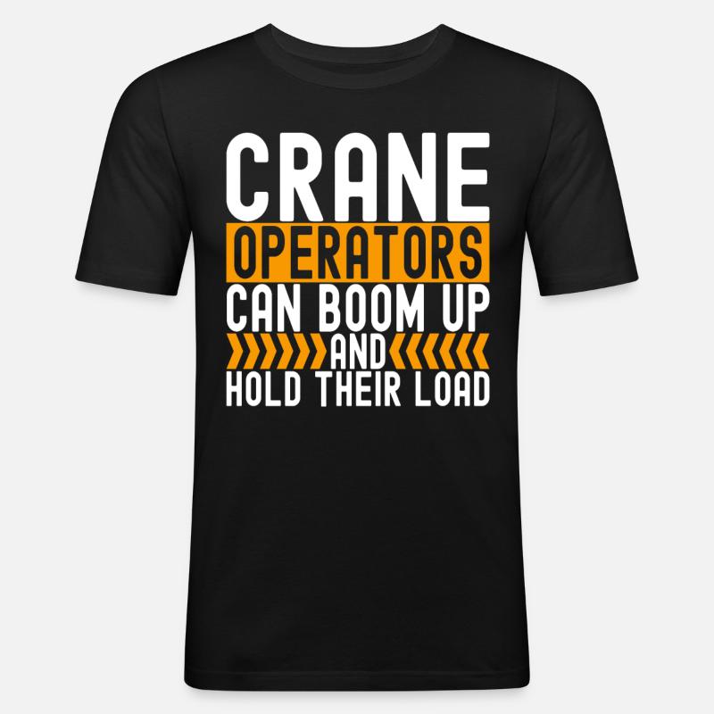 Kranführer Kranfahrer - Männer Slim Fit T-Shirt - Schwarz