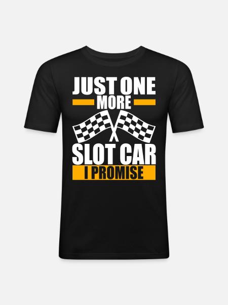 Slotcar Slotracing - Men's Slim Fit T-Shirt - black