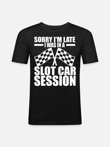Slotcar Slotracing - Men's Slim Fit T-Shirt - black