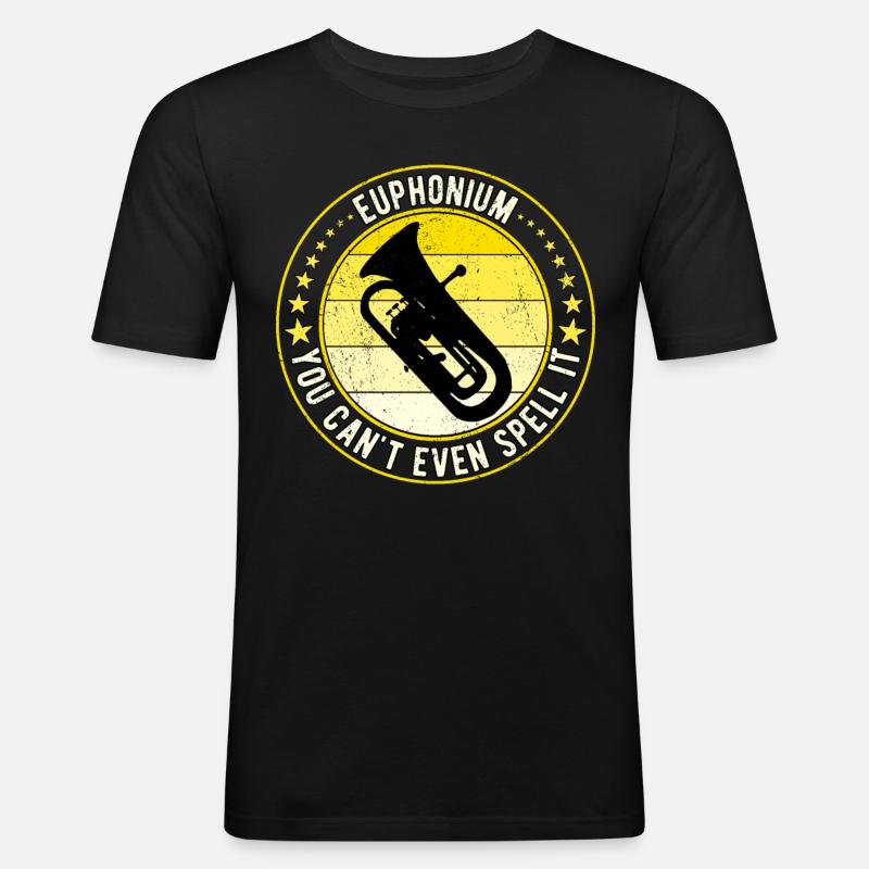 Euphonium Eufonium Euphonist - Männer Slim Fit T-Shirt - Schwarz
