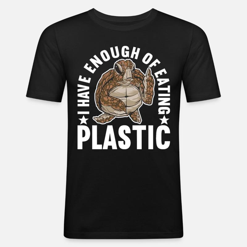 Angry Turtle - Männer Slim Fit T-Shirt - Schwarz