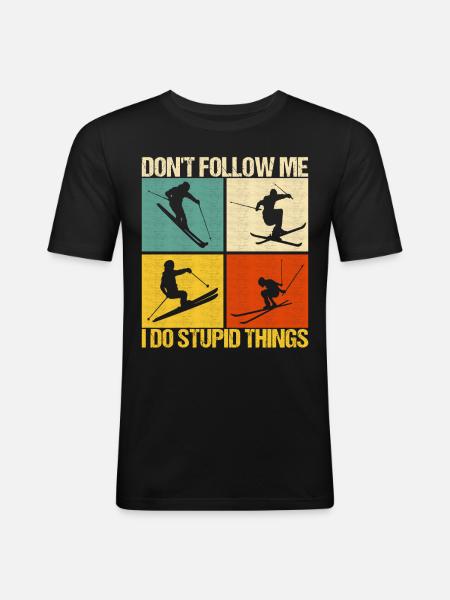 Skiers - Men's Slim Fit T-Shirt - black