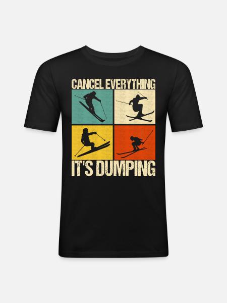 Skiers - Men's Slim Fit T-Shirt - black