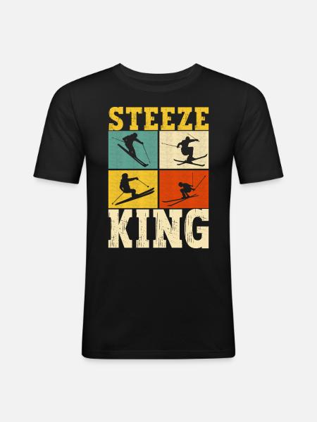 Skiers - Men's Slim Fit T-Shirt - black