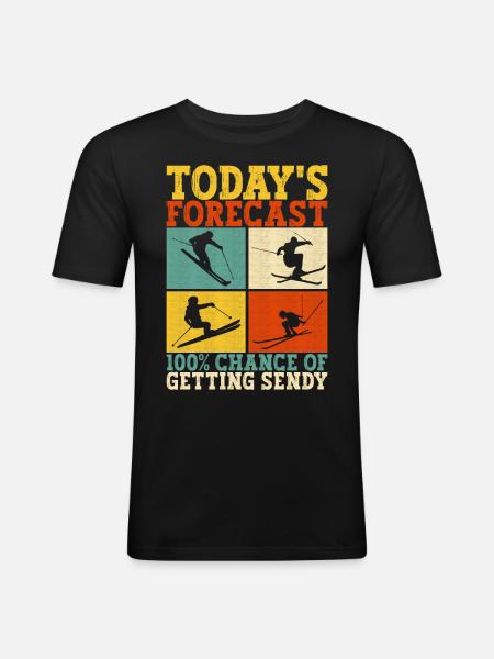 Skiers - Men's Slim Fit T-Shirt - black