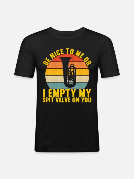 Tuba tuba player - Men's Slim Fit T-Shirt - black