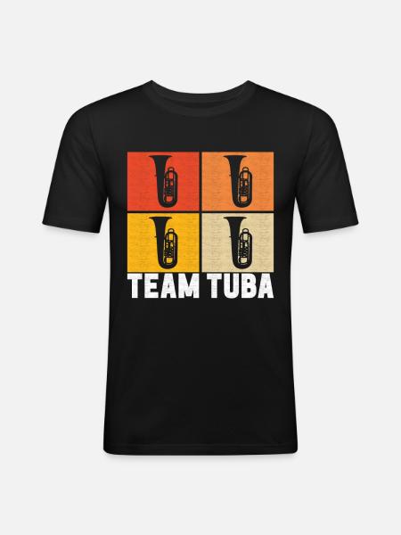 Tuba tuba player - Men's Slim Fit T-Shirt - black