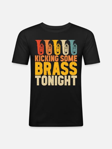 Tuba tuba player - Men's Slim Fit T-Shirt - black